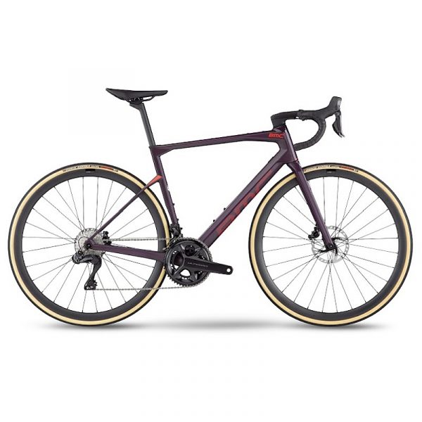 BMC ROADMACHINE 01 THREE Carbon Roadbike - 2023 - violet & neon red
